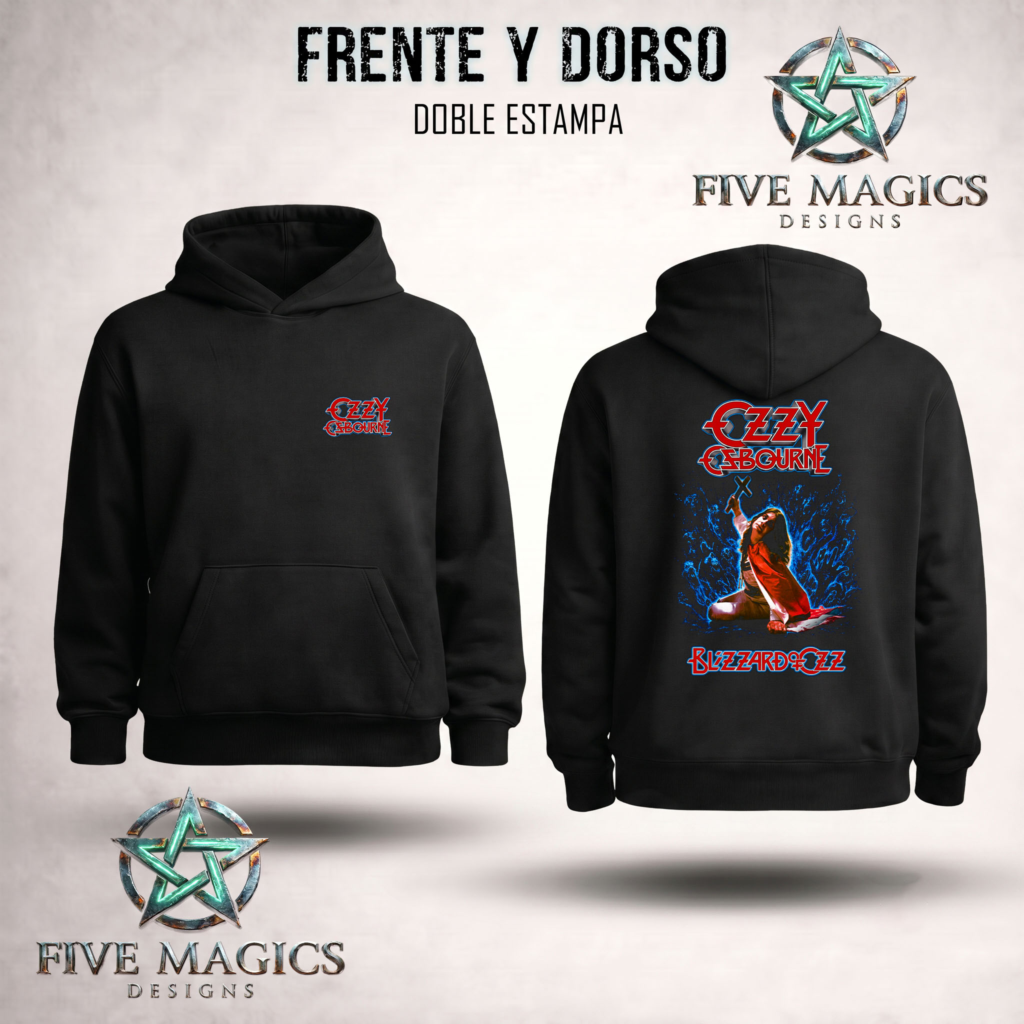 Diseño Ozzy Osbourne disponible en Five Magics Designs