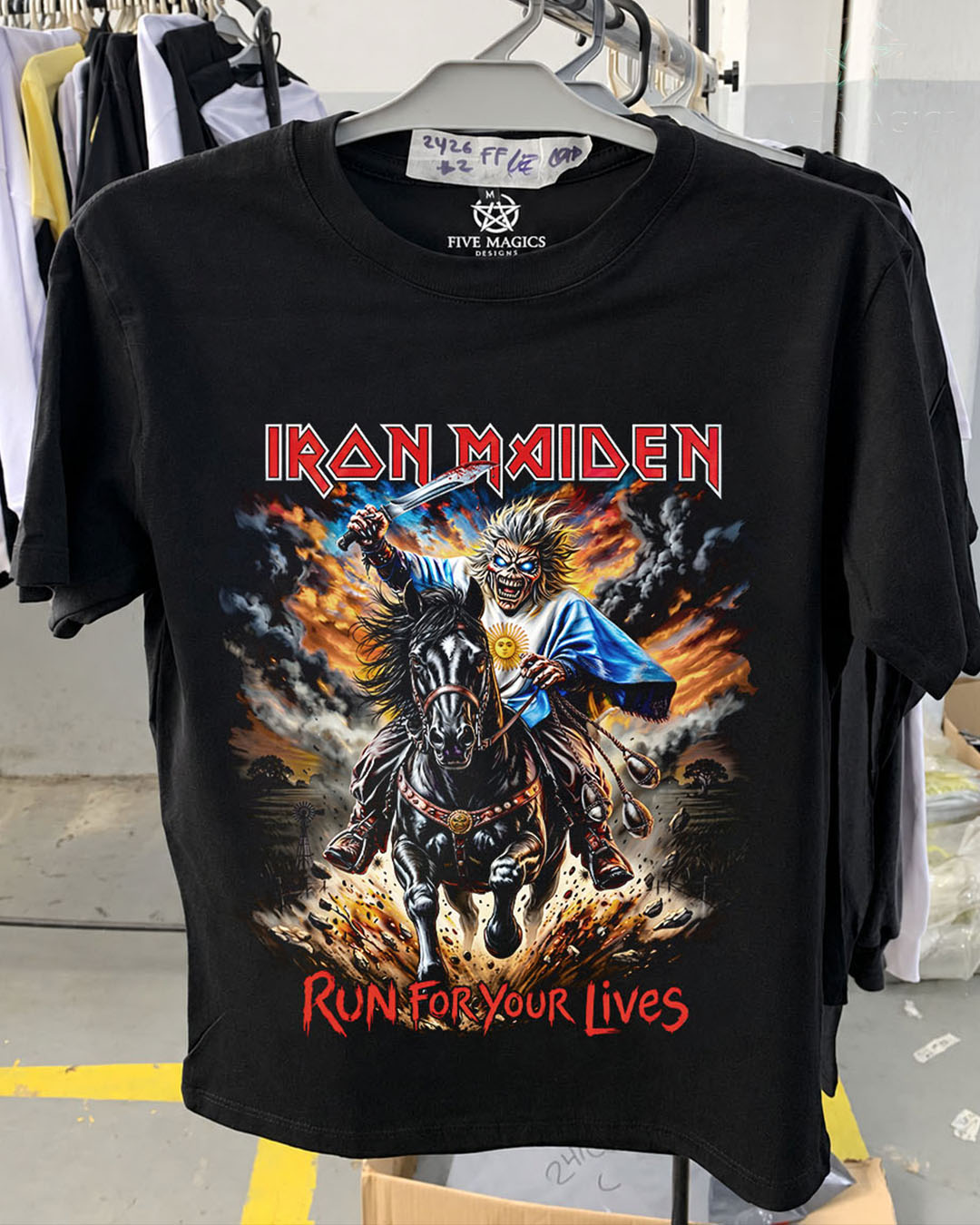 Frente real de la remera Eddie Gaucho Argentino terminada